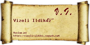 Vizeli Ildikó névjegykártya